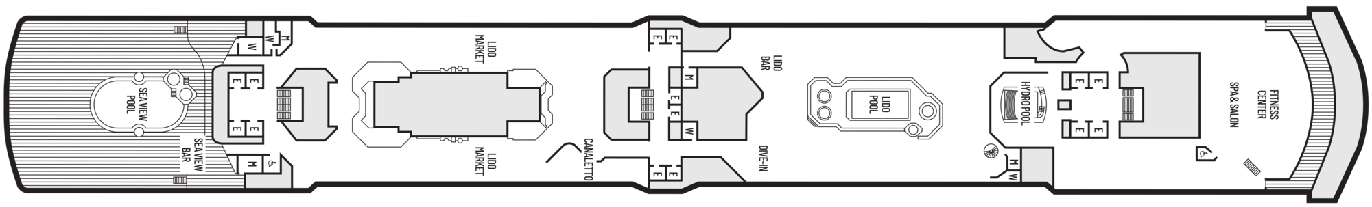 Deck 9 - Lido plan